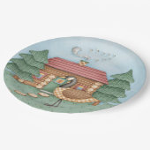 Goose op Cabin Papieren Bordje (Gekanteld)