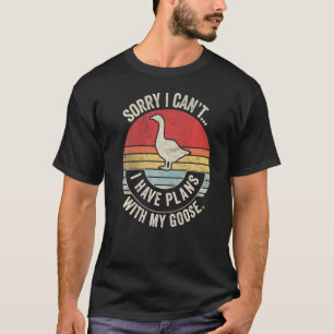 Goose Outfit Geese Poultry Retro Goose Say T-shirt