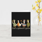 Goose Parade of Freedom Funny 4 juli Humor Kaart (Gele Bloem)