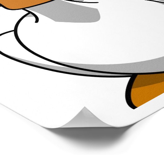 Goose Print - Cartoon Afbeelding (Hoek)