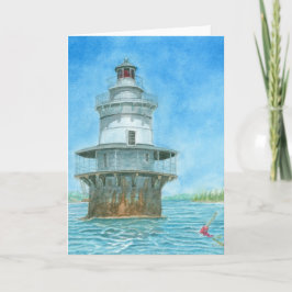 Goose Rocks Lighthosue Waterverf Bedankkaart