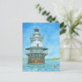 Goose Rocks Vuurtoren Aquarel Briefkaart (Staand voorkant)
