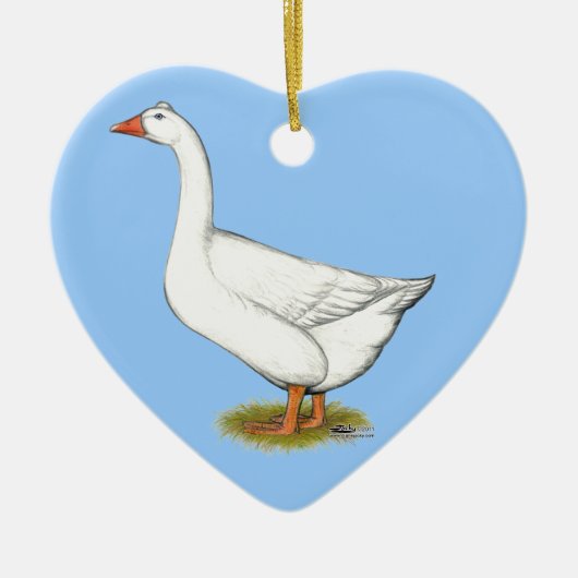 Goose Roman Tufted Keramisch Ornament (Voorkant)