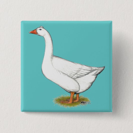 Goose Roman Tufted Vierkante Button 5,1 Cm (Voorkant)