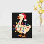 Goose Santa Hat Funny Christmas Lights Xmas Tree M Kaart (Gele Bloem)