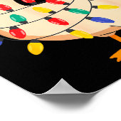 Goose Santa Hat Funny Christmas Lights Xmas Tree M Poster (Hoek)