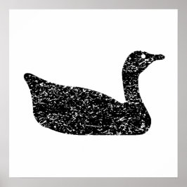 Goose Silhouette Poster