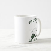 Goose Silly On The Loose Scooter Funny Animal Men  Koffiemok (Voorkant rechts)