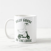 Goose Silly On The Loose Scooter Funny Animal Men  Koffiemok (Links)