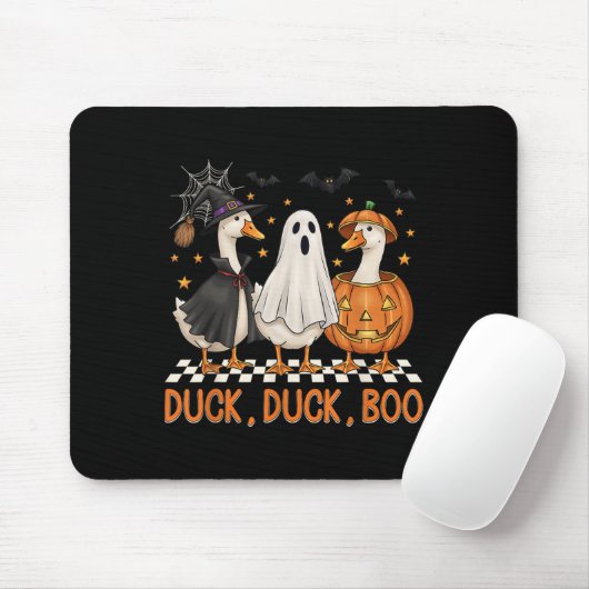 Goose Spooky Seizoen Halloween Duck Duck Boo Manne Muismat (Met muis)