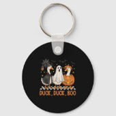 Goose Spooky Seizoen Halloween Duck Duck Boo Manne Sleutelhanger (Voorkant)
