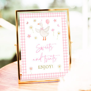Goose Spring Pink Daisy Sweet Treats Verjaardagsbo Poster