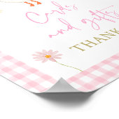 Goose Spring Roze Daisy Kaarten en geschenken Teke Poster (Hoek)