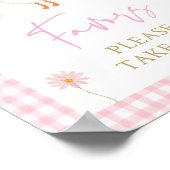 Goose Spring Roze Daisy Verjaardagsgunstteken Poster (Hoek)