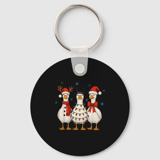 Goose Squad Christmas Light Reindeer Crew Xmas Mat Sleutelhanger (Voorkant)