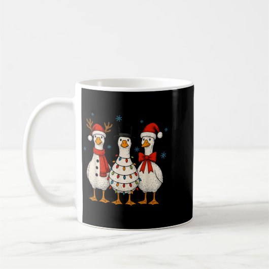 Goose Squad Christmas Light Rendier Crew Xmas Mat Koffiemok (Links)