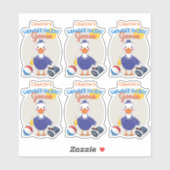 Goose Summer Holiday Fun Schattige gepersonaliseer Sticker (Vel)