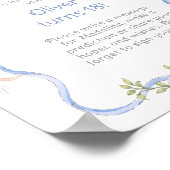 Goose Time Capsule 1st Birthday Blue bow Poster (Hoek)