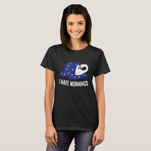 Goose Tired  Goose I Hate Mornings T-shirt (Voorkant volledig)