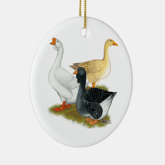 Goose Trio Keramisch Ornament (Rechts)