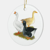 Goose Trio Keramisch Ornament (Links)