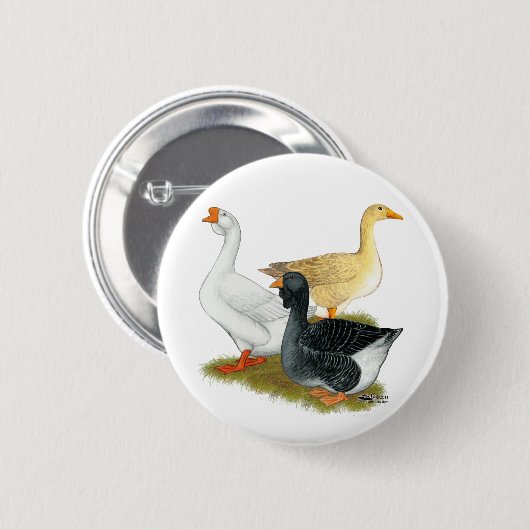 Goose Trio Ronde Button 5,7 Cm (Voorkant /achterkant)