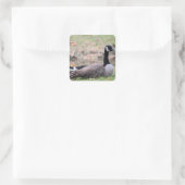 Goose Vierkante Sticker (Tas)