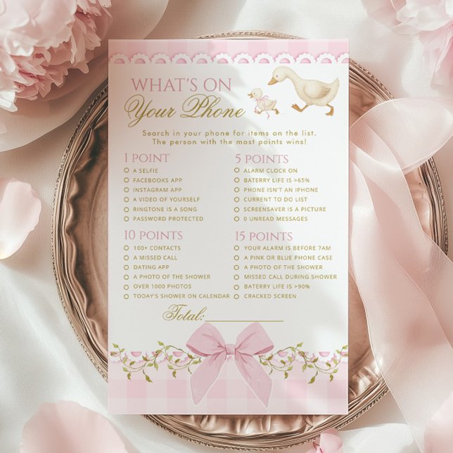 Goose Whats on your Phone Pink Gingham game (Creator heeft geüpload)