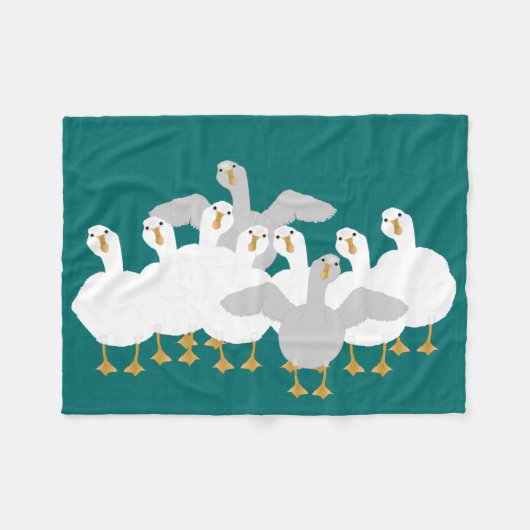 Goose Who Fleece Blanket (Voorkant (Horizontaal))