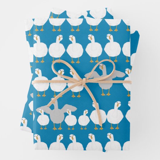 Goose Who Wrapping Papieren Bladen Inpakpapier Vel (In situ)