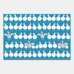 Goose Who Wrapping Papieren Bladen Inpakpapier Vel