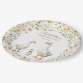 Goose Wildflower Boho Baby shower Papieren Bordje (Gekanteld)