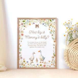 Goose Wildflower Hoe groot is de buik van mama Poster