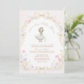 Goose Wildflower Pink Ivory Baby Shower Kaart (Staand voorkant)