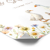 Goose Wildflower Schattige Baby shower Kaarten en  Poster (Hoek)