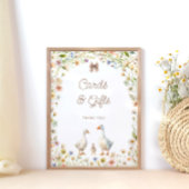 Goose Wildflower Schattige Baby shower Kaarten en  Poster