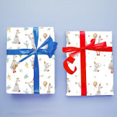 Goose Wrapping Paper, Goose Theme, Musical Goose Inpakpapier Vel