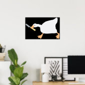 Goose zonder titel met Butter Knife Sticker Poster (Thuiskantoor)