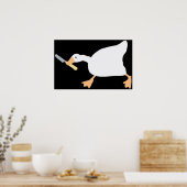 Goose zonder titel met Butter Knife Sticker Poster (Keuken)