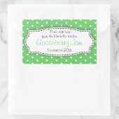 Gooseberry conserveer jam groen voedsellabel stick rechthoekige sticker (Tas)