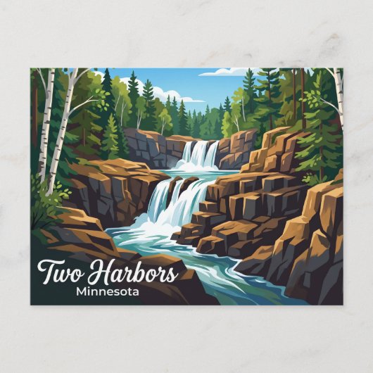Gooseberry Falls State Park VS Briefkaart (Voorkant)
