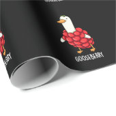 Gooseberry Funny Berry Pun Dark BG Cadeaupapier (Rol Hoek)