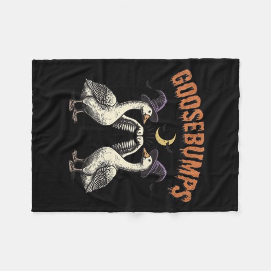 Goosebumps Funny Witch Goose Bumps Puns Halloween Fleece Deken (Voorkant (Horizontaal))