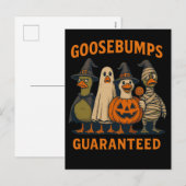 Goosebumps Gegarandeerd - Grappige Halloween Eend Feestdagenkaart (Voorkant / Achterkant)
