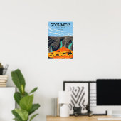 Goosenecks State Park Utah Vintage Poster (Thuiskantoor)