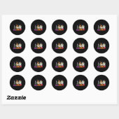 Gooses Halloween Thanksgiving Christmas Happy Hall Ronde Sticker (Vel)