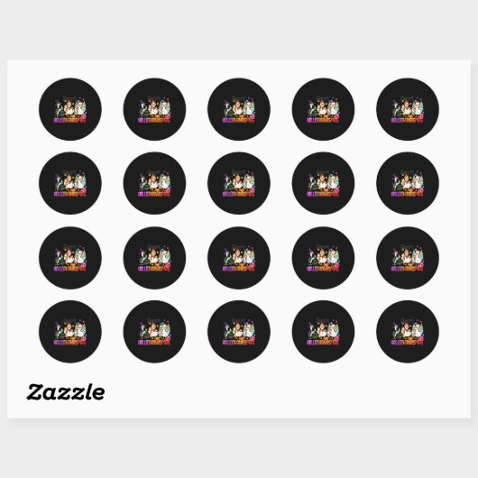 Gooses Halloween Thanksgiving Christmas Happy Hall Ronde Sticker (Vel)