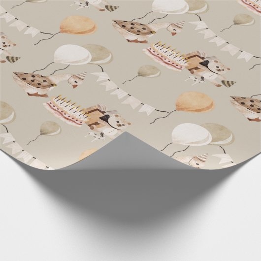 Goosey Gander Birthday Party, Tan Cadeaupapier (Hoek)