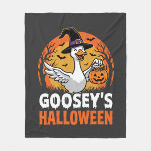 Gooseys Halloween Heks Gans Retro Cartoon Ontwerp Fleece Deken