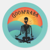 Goosfraba Skelly Ronde Sticker (Voorkant)